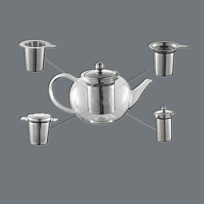 Good price Glass Teapot With Etched Stainless Steel Infuser 0.3mm Micro Holes For Optimal Tea Flow online